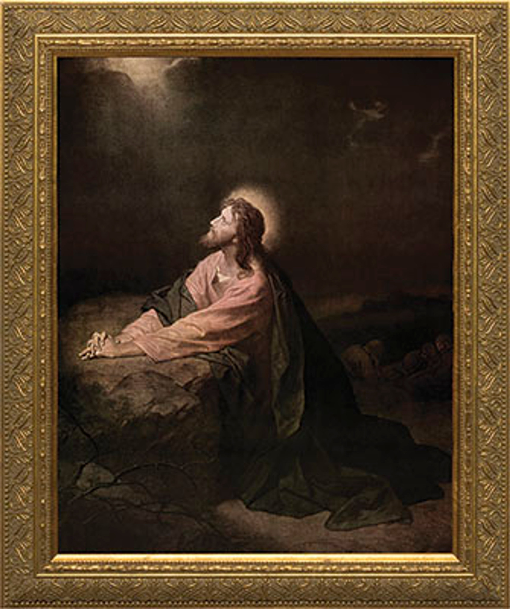 Christ in the Garden of Gethsemane Picture - Framed Art (12x16 ...