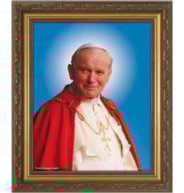 Nelson Art Pope St. John Paul II Sainthood Canonization Gold Framed Art Picture 12x16