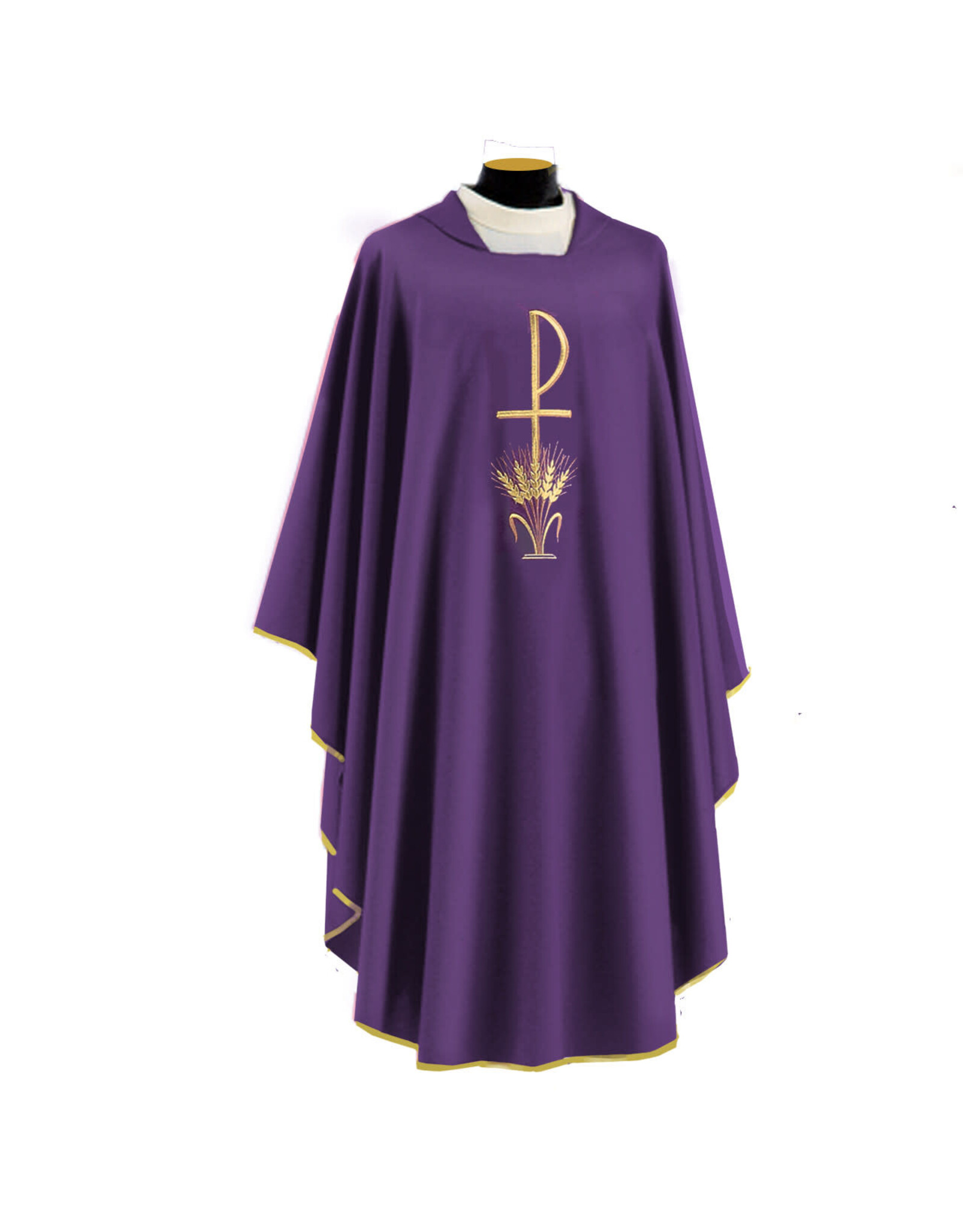 Solivari Chasuble 305 Primavera Fabric, Chi Rho/Wheat