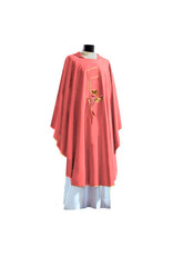 Solivari Chasuble 713 Misto Lana Fabric, Chi Rho/Grapes