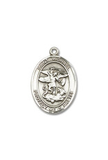 Bliss St. Michael/Guardian Angel Medal, Sterling Silver (3/4" x 1/2")