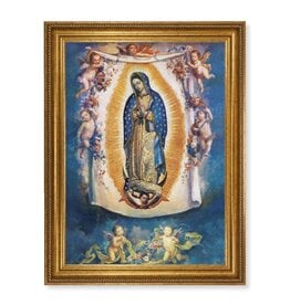 Hirten Our Lady of Guadalupe with Angels Picture - Textured Framed Art (23.5" x 31")