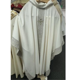 Gamma Chasuble - 100% Polyester, Ivory