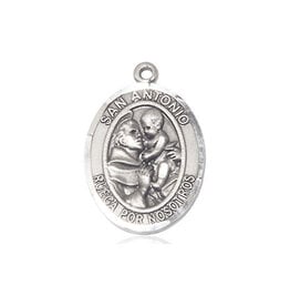 Bliss San Antonio Medal - Sterling Silver (3/4" x 1/2")
