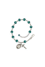 Bliss Rosary Bracelet - Sterling Silver/Zircon with Padre Pio Medal