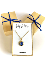 Seeds & Mountains Bible Verse Necklace - Deep Waters (Isaiah 43:2)
