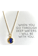 Seeds & Mountains Bible Verse Necklace - Deep Waters (Isaiah 43:2)