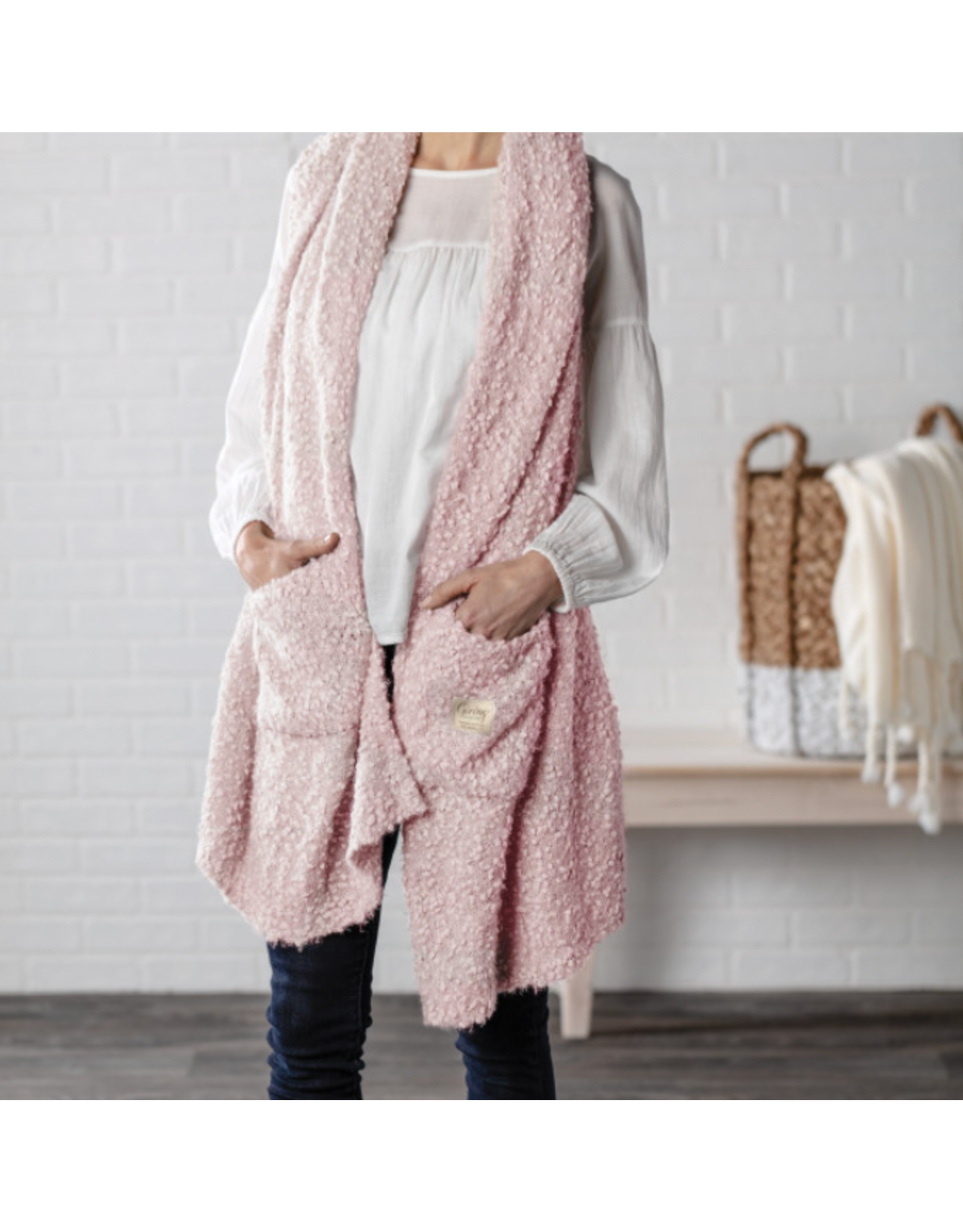 Giving Apparel Pink Giving Shawl