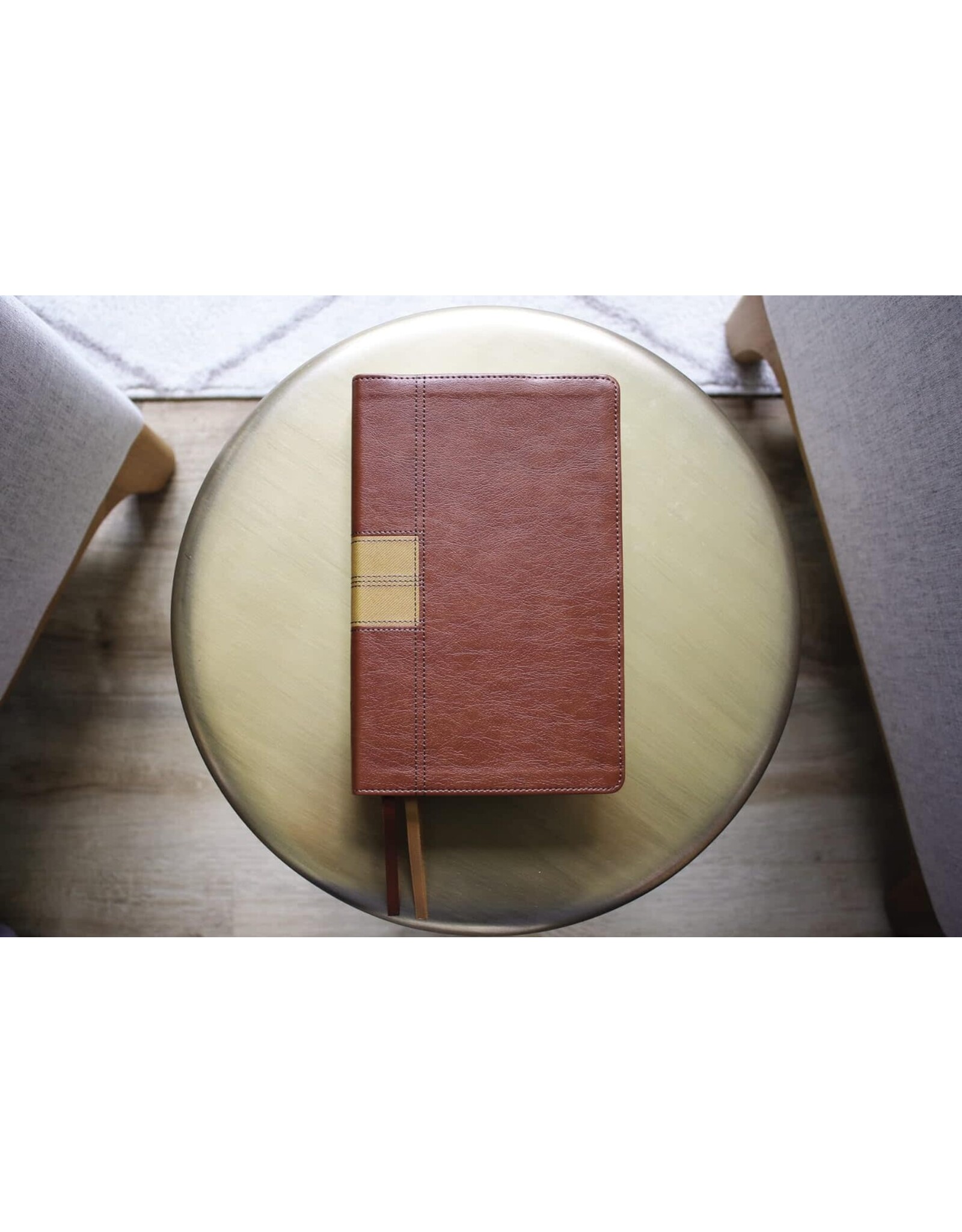 Zondervan NIV Thinline Reference Bible, Leathersoft, Brown, Red Letter, Comfort Print, Thumb Indexed