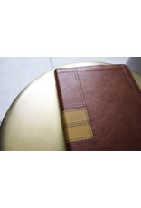 Zondervan NIV Thinline Reference Bible, Leathersoft, Brown, Red Letter, Comfort Print, Thumb Indexed