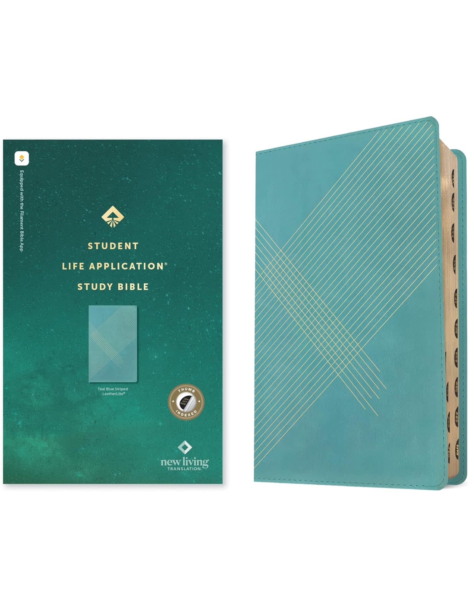 Tyndale NLT Student Life Application Study Bible, Leatherlike, Teal, Indexed, Red Letter