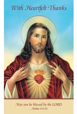 Greetings of Faith Cards (Pack of 8) - Thank You, Sacred Heart of Jesus