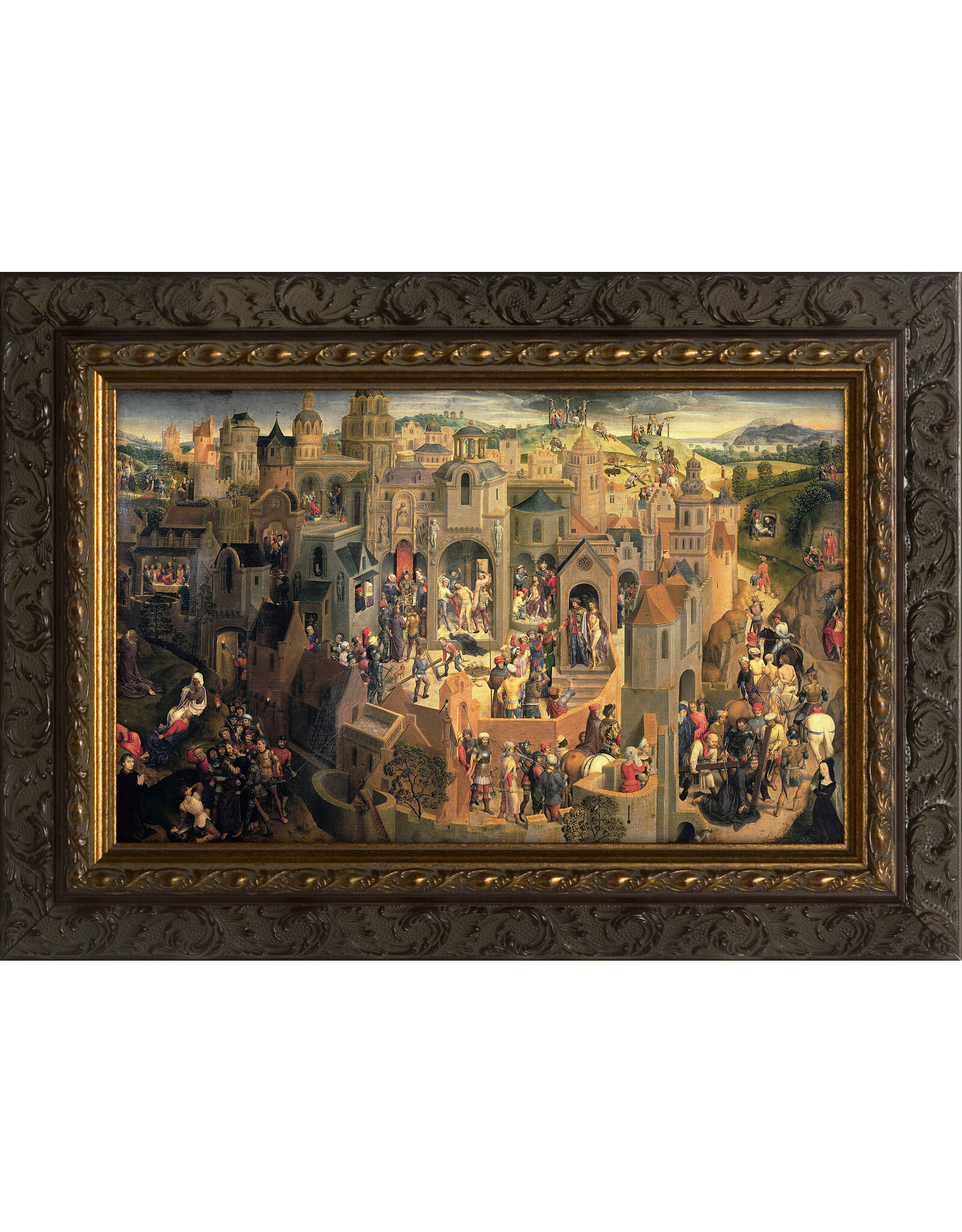 Nelson Art Scenes from The Passion of Christ Dark Ornate Framed Art Picture 10x16