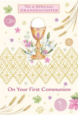 Greetings of Faith Card - First Communion (Granddaughter), Special