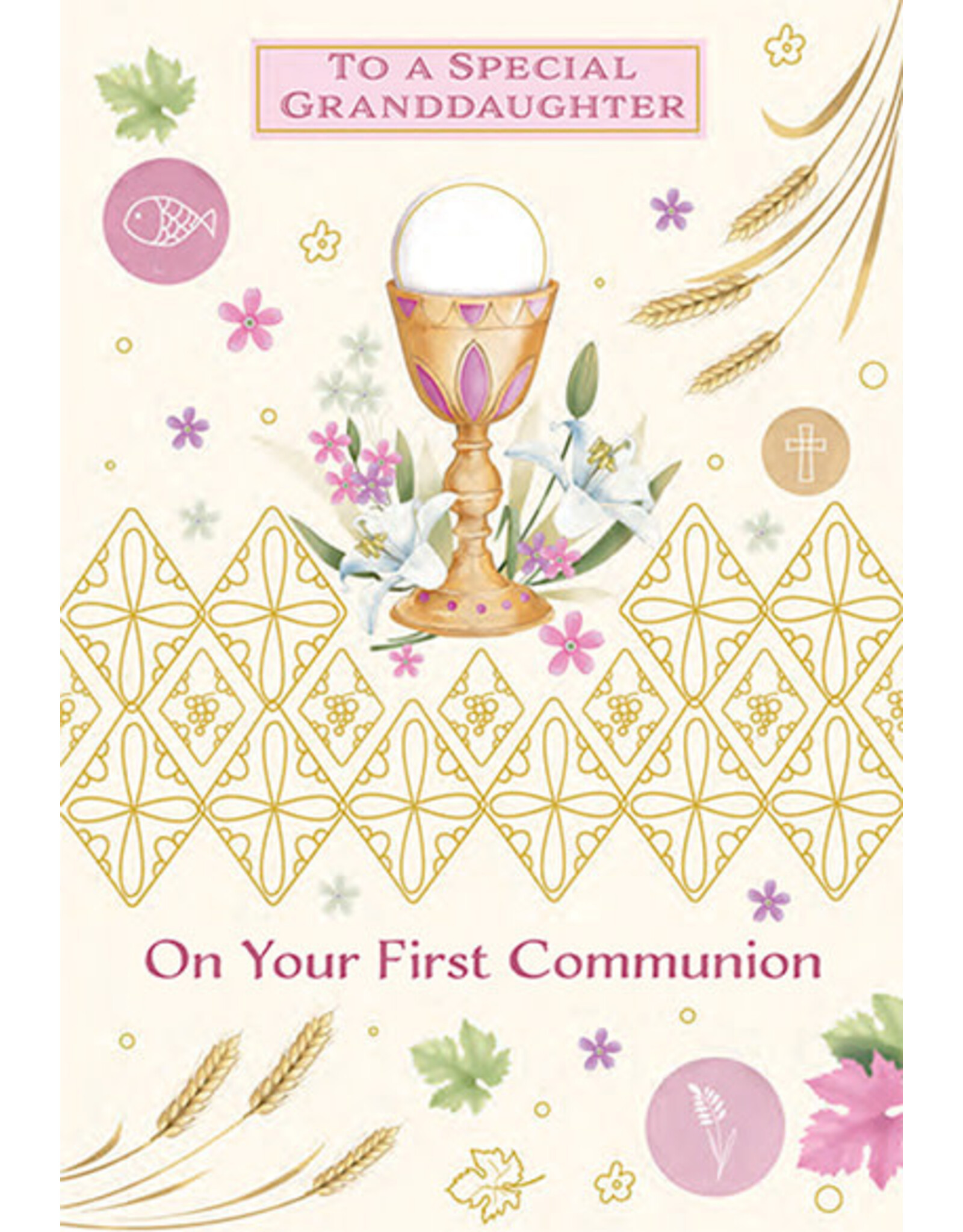Greetings of Faith Card - First Communion (Granddaughter), Special