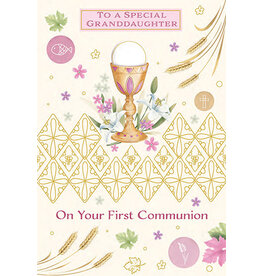 Greetings of Faith Card - First Communion (Granddaughter), Special