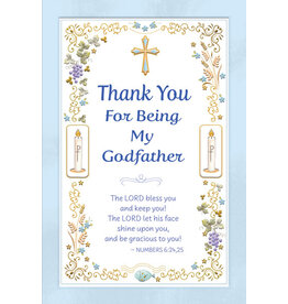 Greetings of Faith Card - Thank You Godfather (Baptism)
