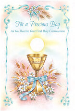 Greetings of Faith Card - First Communion (Boy), Light