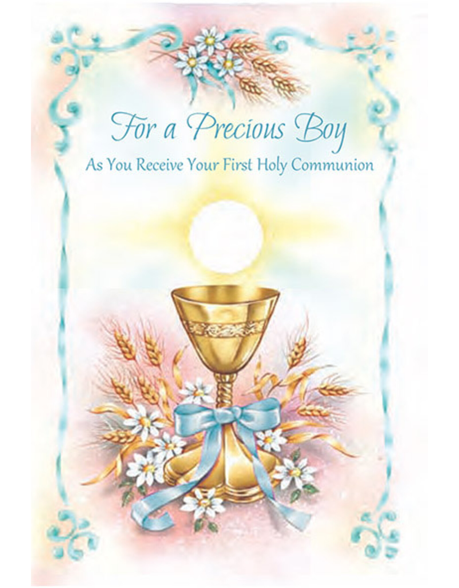 Greetings of Faith Card - First Communion (Boy), Light