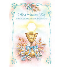 Greetings of Faith Card - First Communion (Boy), Light