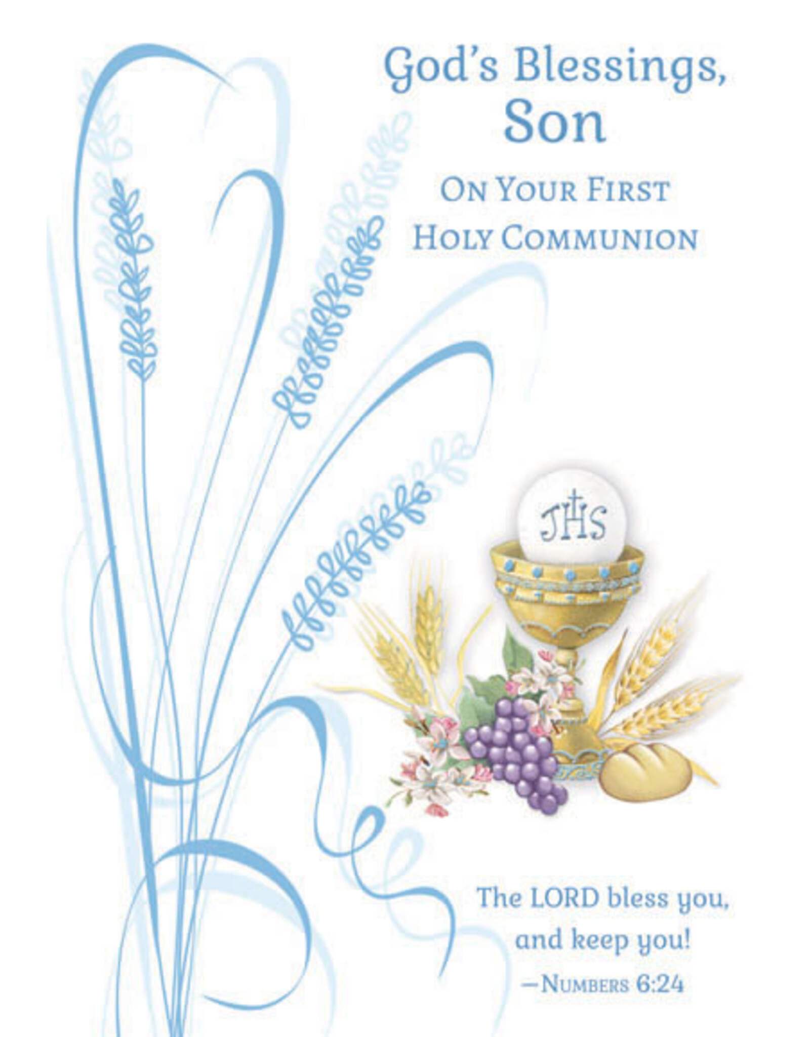 Greetings of Faith Card - First Communion (Son), Wheat