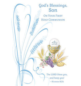 Greetings of Faith Card - First Communion (Son), Wheat