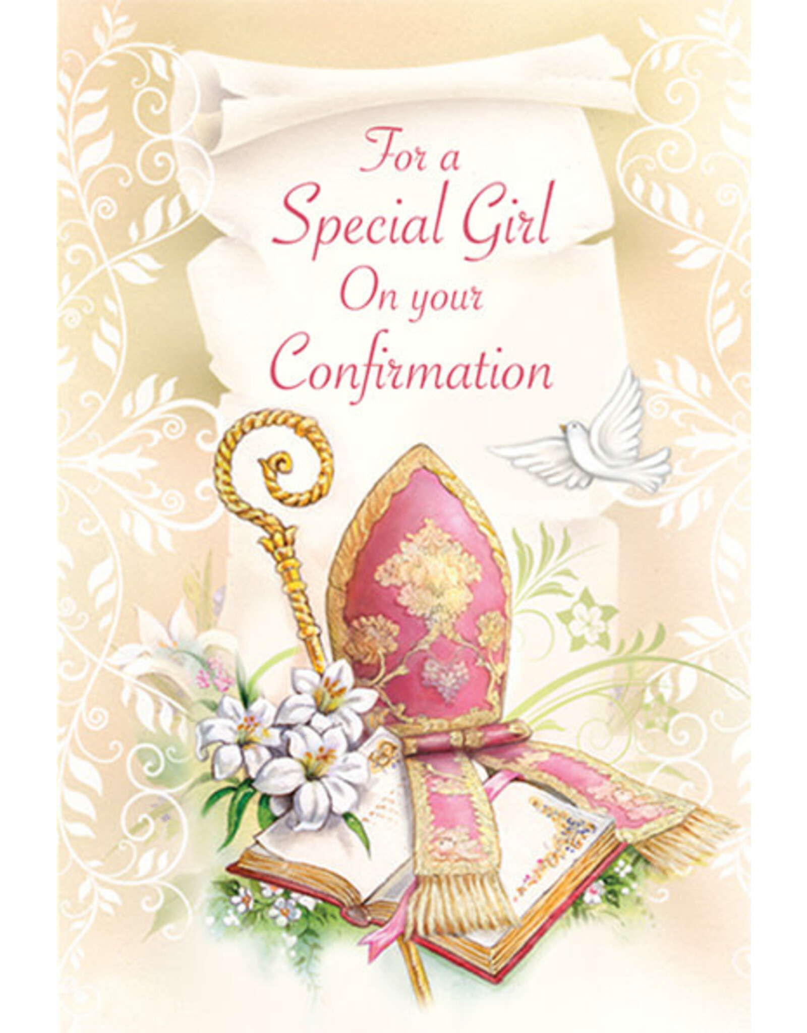Greetings of Faith Card - Confirmation (Girl), Scroll
