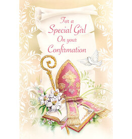 Greetings of Faith Card - Confirmation (Girl), Scroll
