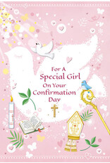 Greetings of Faith Card - Confirmation (Girl), Dove