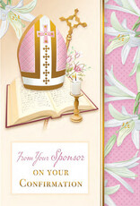 Greetings of Faith Card - Confirmation (Girl, From Sponsor), Lillies