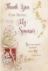 Greetings of Faith Card - Thank You Sponsor, Fliligree