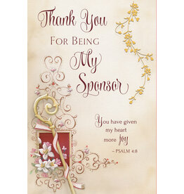 Greetings of Faith Card - Thank You Sponsor, Fliligree