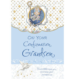 Greetings of Faith Card - Confirmation (Grandson), Dove