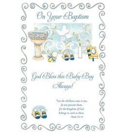 Greetings of Faith Card - Baptism (Boy), Blessings Always