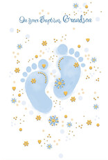 Greetings of Faith Card - Baptism (Grandson), Footprint