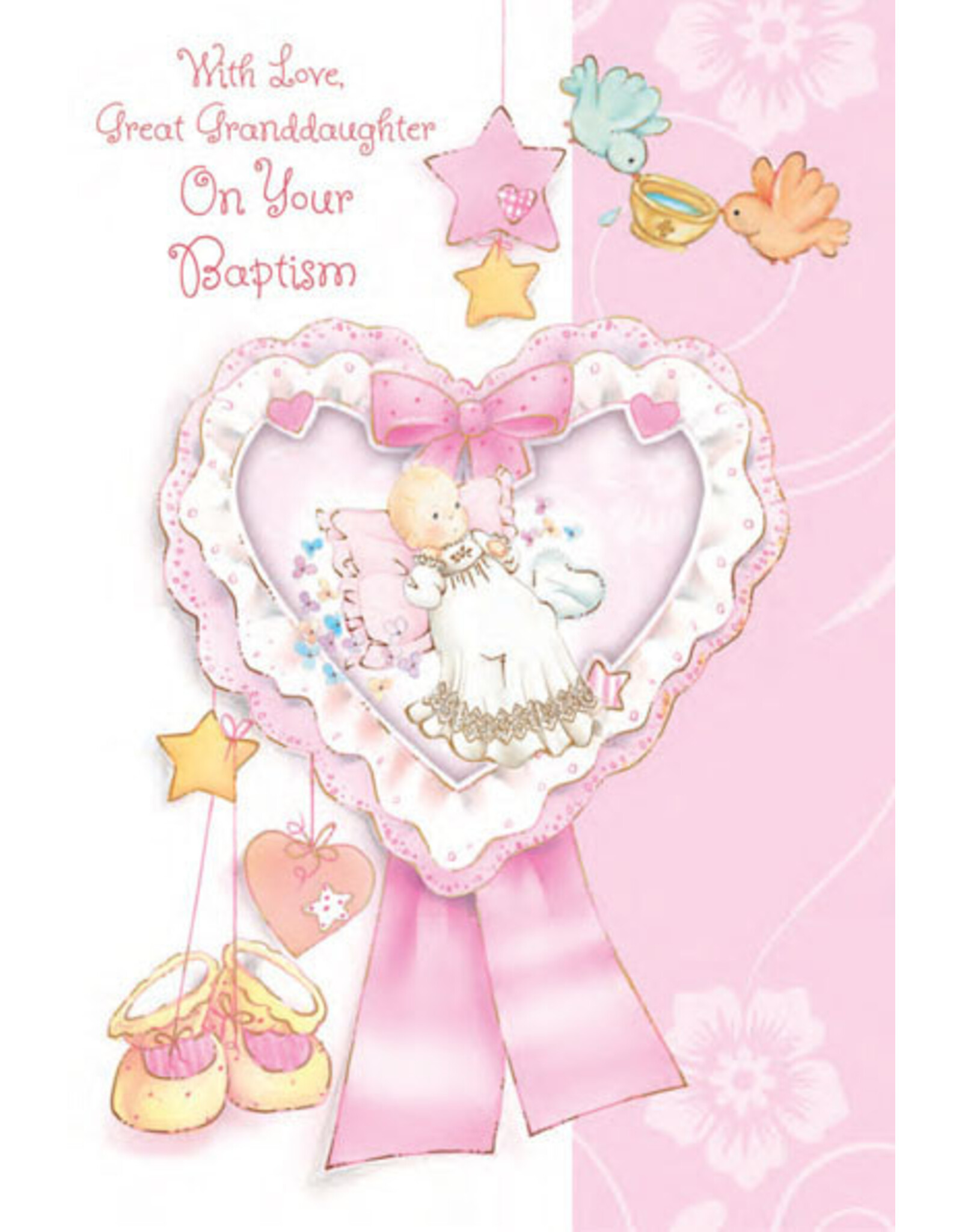 Greetings of Faith Card - Baptism (Great Granddaughter), With Love