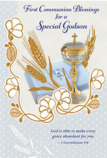 Greetings of Faith Card - First Communion (Godson), Abundant Graces