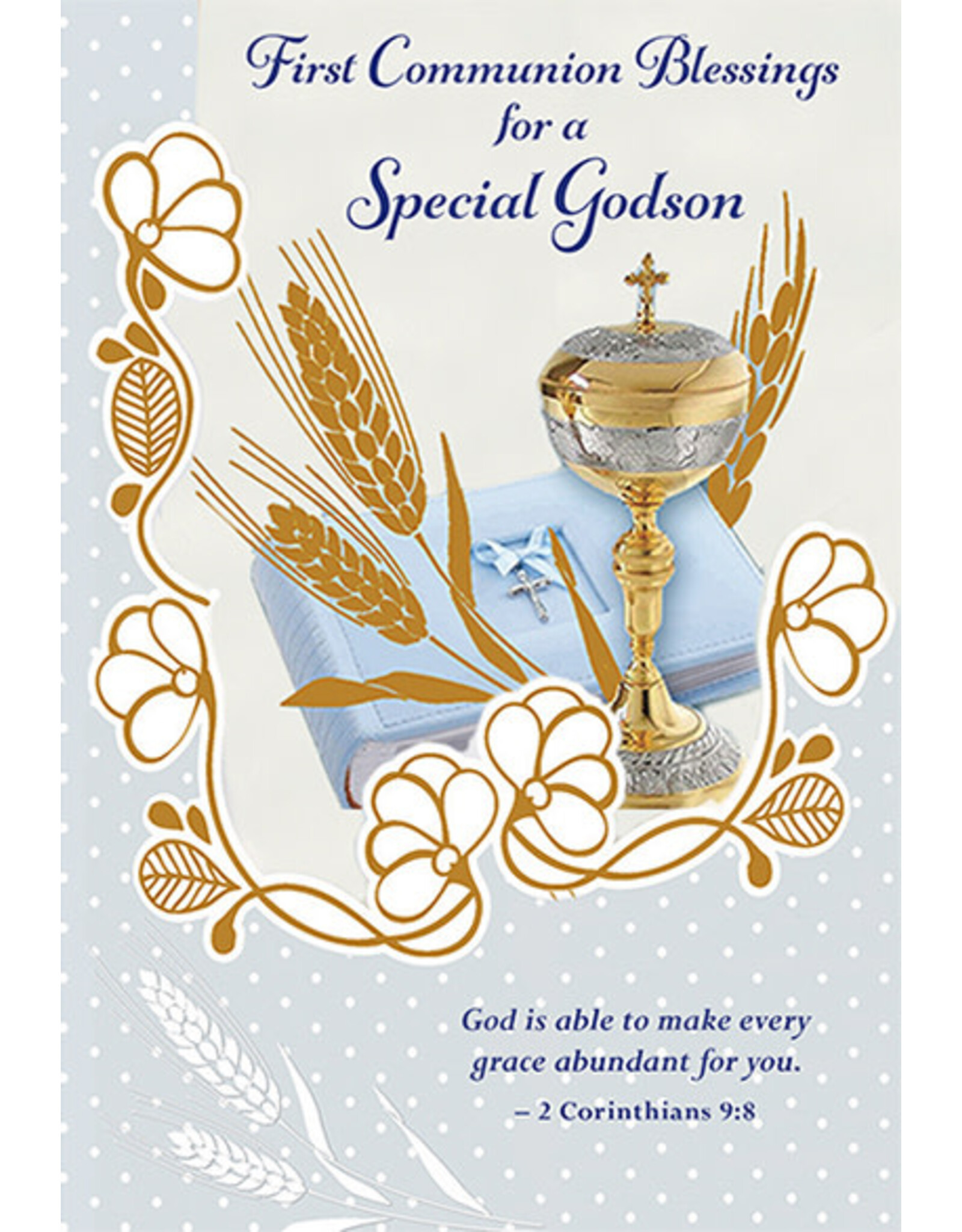 Greetings of Faith Card - First Communion (Godson), Abundant Graces