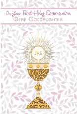 Greetings of Faith Card - First Communion (Goddaughter), Chalice