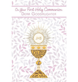 Greetings of Faith Card - First Communion (Goddaughter), Chalice