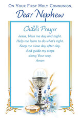 Greetings of Faith Card - First Communion (Nephew), Child's Prayer