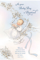 Greetings of Faith Card - Baptism (Boy), Embraced & Blessed
