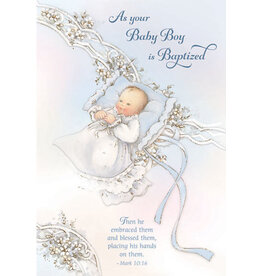 Greetings of Faith Card - Baptism (Boy), Embraced & Blessed
