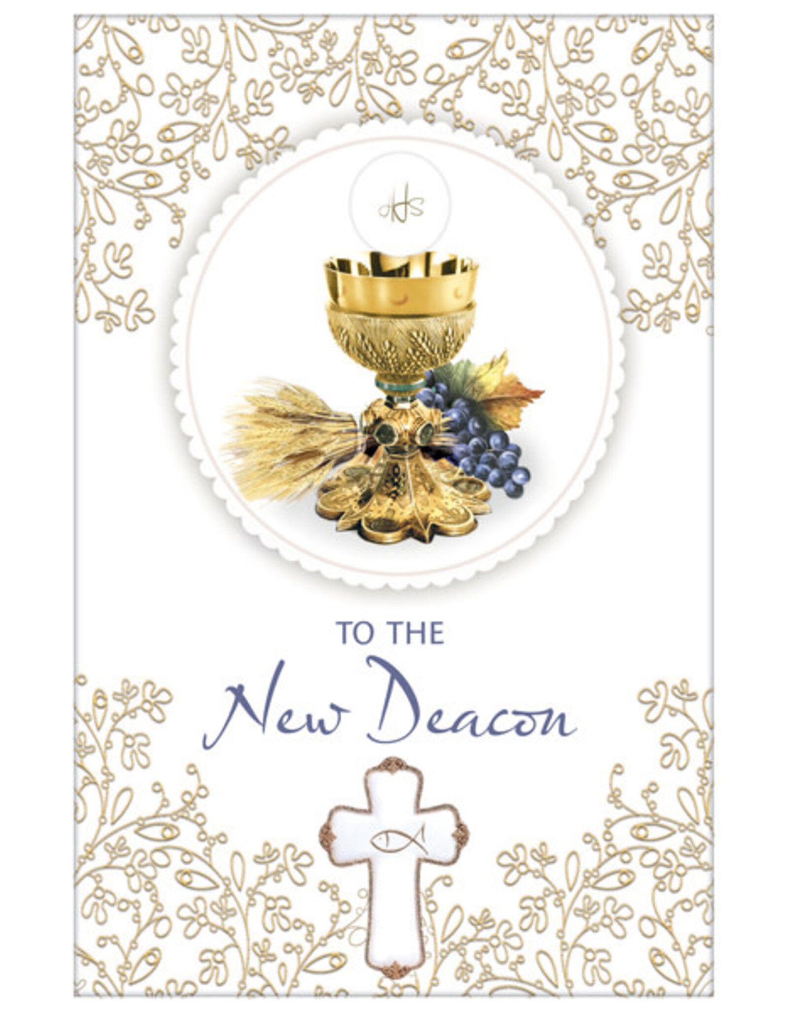 Greetings of Faith Card - Deacon Ordination, Floral Filigree