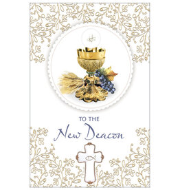 Greetings of Faith Card - Deacon Ordination, Floral Filigree