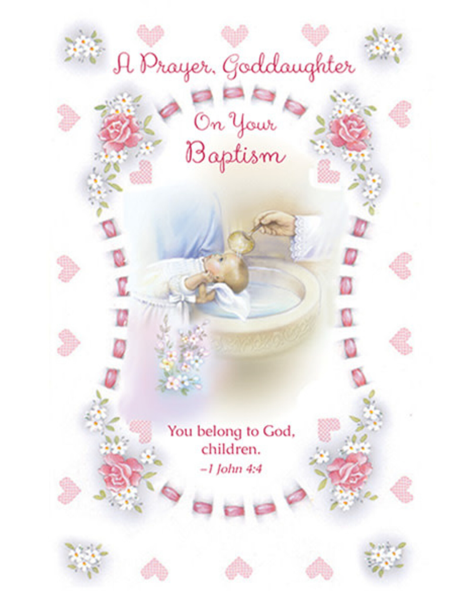 Greetings of Faith Card - Baptism (Goddaughter), You Belong to God