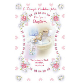 Greetings of Faith Card - Baptism (Goddaughter), You Belong to God