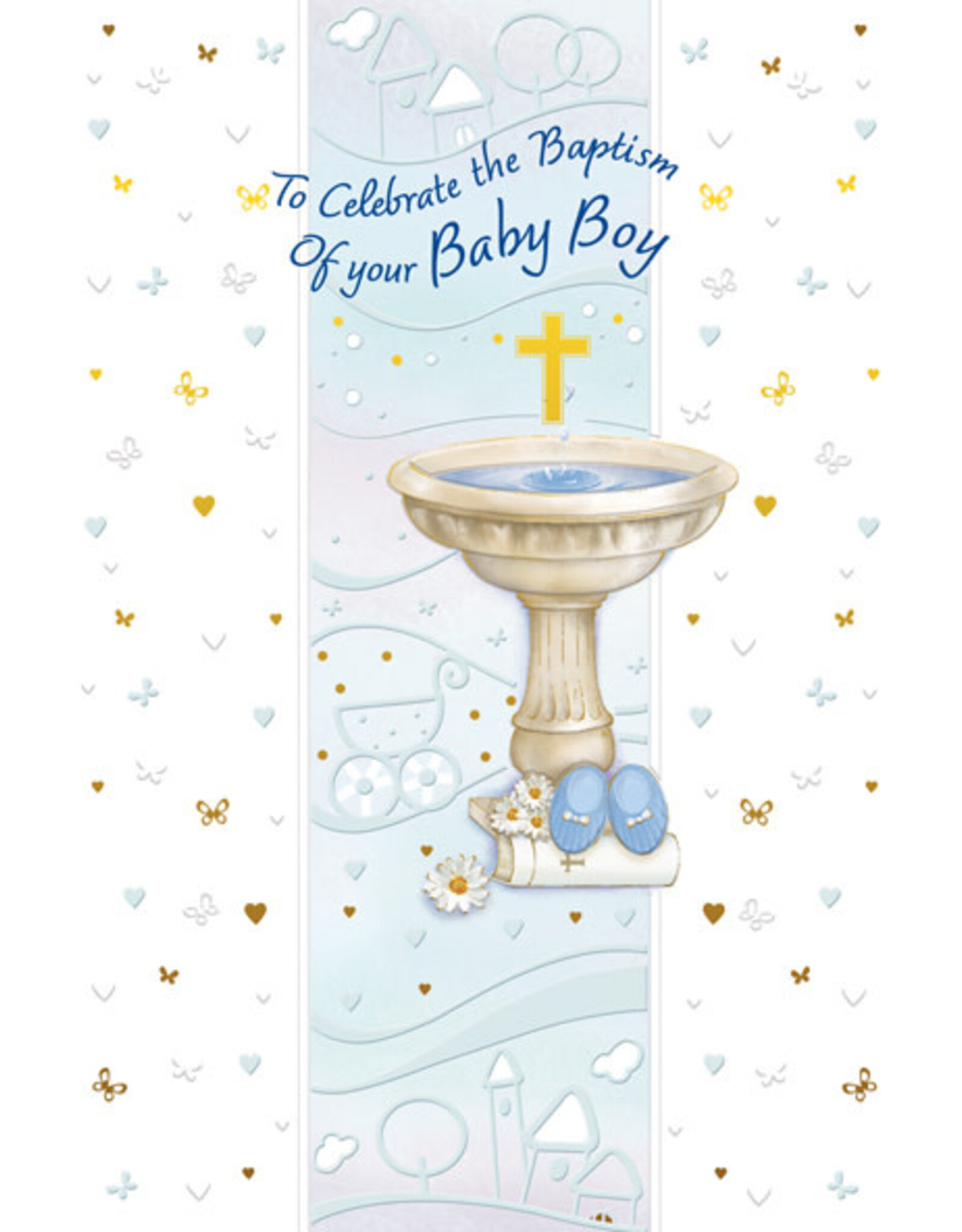 Greetings of Faith Card - Baptism (Boy), Celebrate