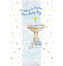 Greetings of Faith Card - Baptism (Boy), Celebrate