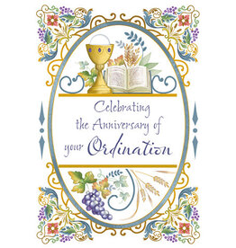 Greetings of Faith Card - Ordination Anniversary, Celebrating